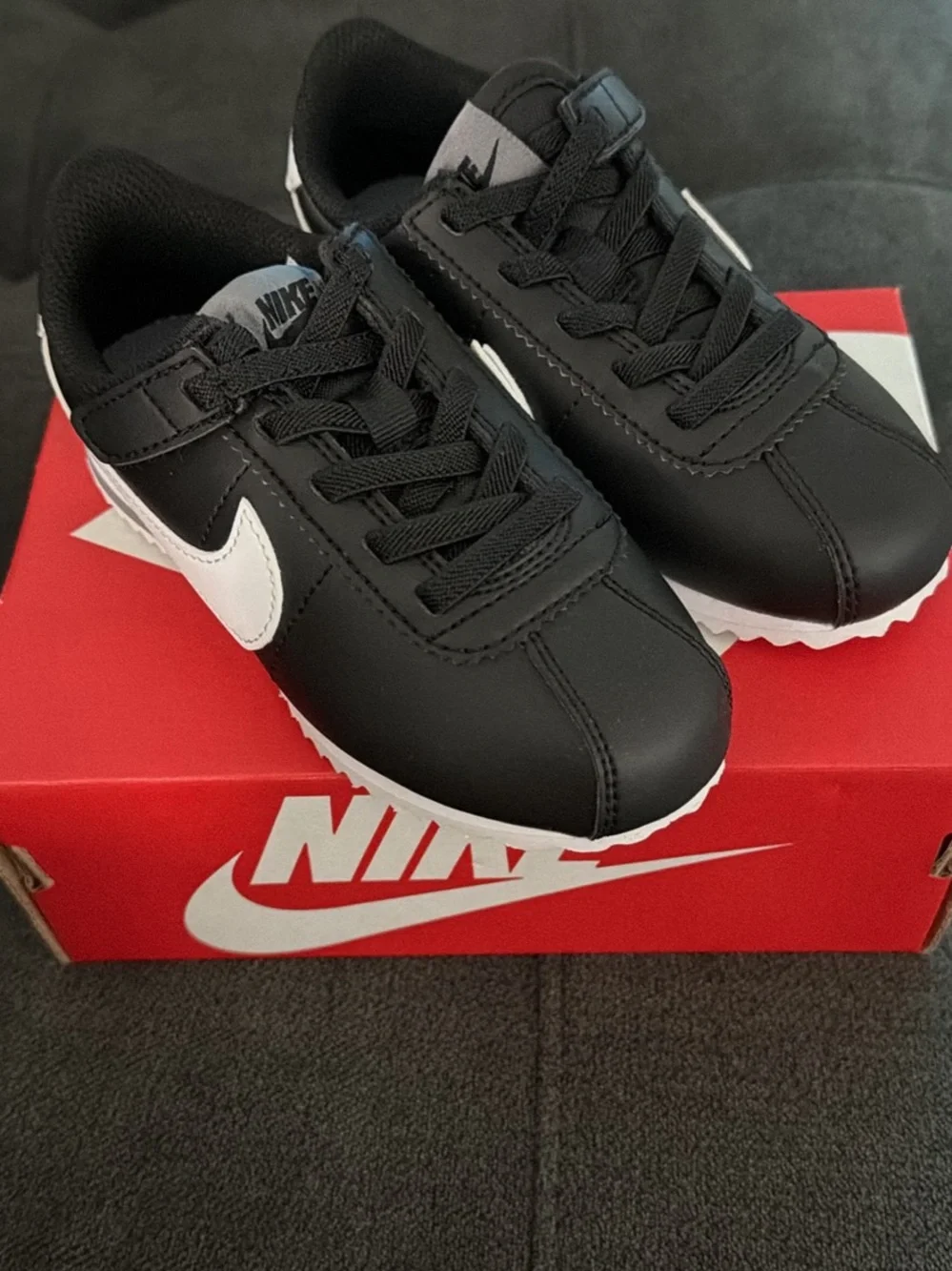Nike Kids Black and White Retro Runner Sneakers